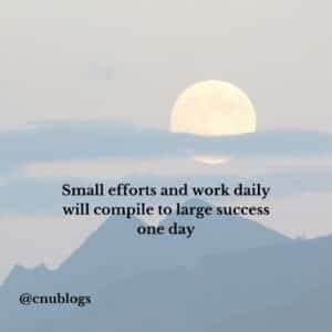 small efforts