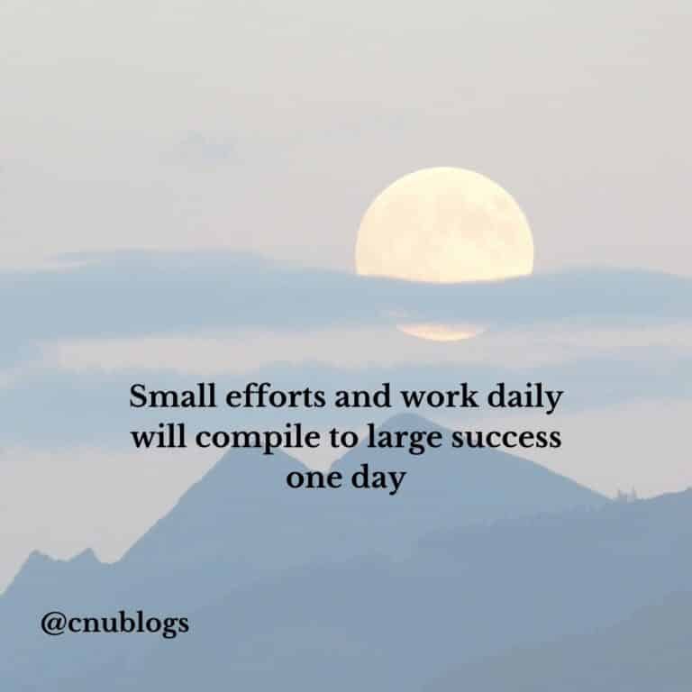 efforts, work daily, success