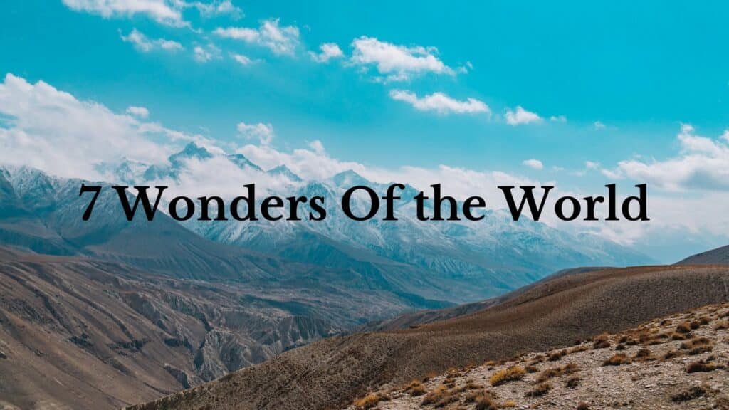 the 7 wonders of the world names | Cnublogs